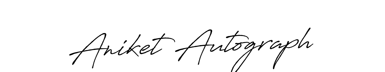 Make a beautiful signature design for name Aniket Autograph. With this signature (Antro_Vectra_Bolder) style, you can create a handwritten signature for free. Aniket Autograph signature style 7 images and pictures png