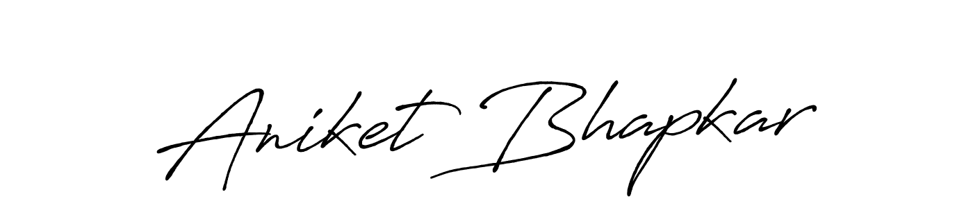 Create a beautiful signature design for name Aniket Bhapkar. With this signature (Antro_Vectra_Bolder) fonts, you can make a handwritten signature for free. Aniket Bhapkar signature style 7 images and pictures png