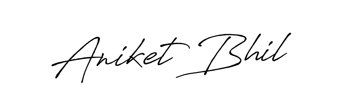 Create a beautiful signature design for name Aniket Bhil. With this signature (Antro_Vectra_Bolder) fonts, you can make a handwritten signature for free. Aniket Bhil signature style 7 images and pictures png
