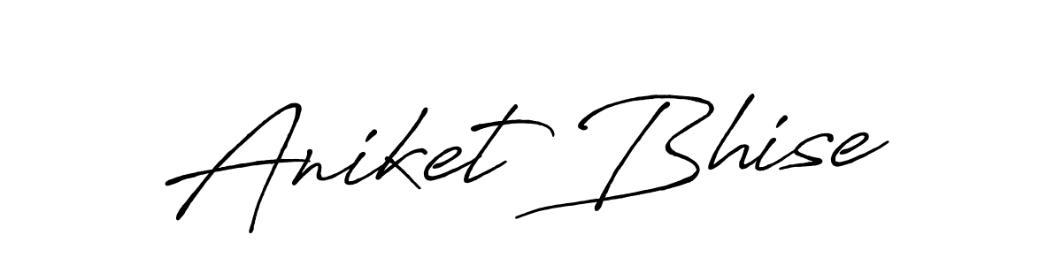 Use a signature maker to create a handwritten signature online. With this signature software, you can design (Antro_Vectra_Bolder) your own signature for name Aniket Bhise. Aniket Bhise signature style 7 images and pictures png