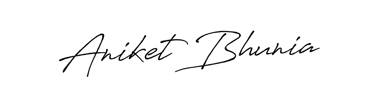Design your own signature with our free online signature maker. With this signature software, you can create a handwritten (Antro_Vectra_Bolder) signature for name Aniket Bhunia. Aniket Bhunia signature style 7 images and pictures png