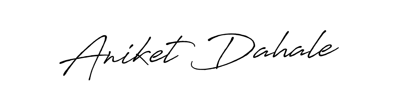 How to make Aniket Dahale name signature. Use Antro_Vectra_Bolder style for creating short signs online. This is the latest handwritten sign. Aniket Dahale signature style 7 images and pictures png