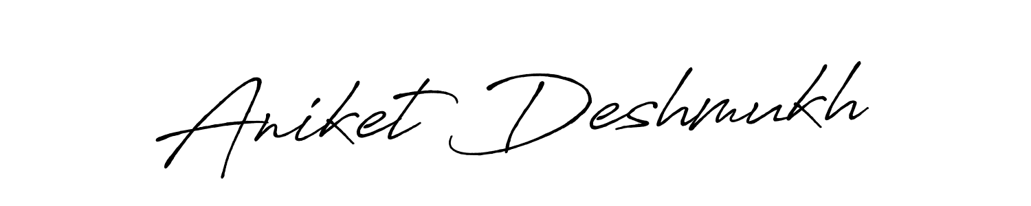 Also we have Aniket Deshmukh name is the best signature style. Create professional handwritten signature collection using Antro_Vectra_Bolder autograph style. Aniket Deshmukh signature style 7 images and pictures png