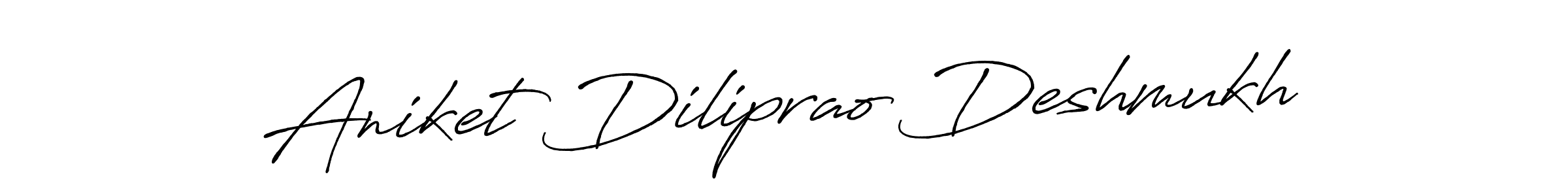 Make a beautiful signature design for name Aniket Diliprao Deshmukh. With this signature (Antro_Vectra_Bolder) style, you can create a handwritten signature for free. Aniket Diliprao Deshmukh signature style 7 images and pictures png