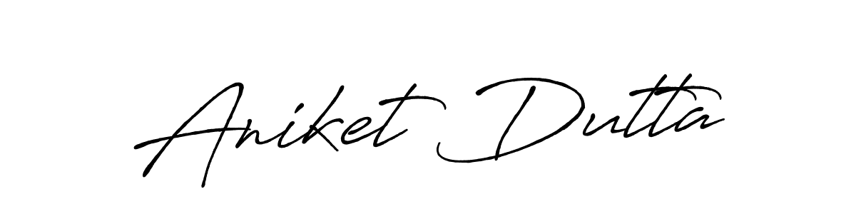 Make a beautiful signature design for name Aniket Dutta. With this signature (Antro_Vectra_Bolder) style, you can create a handwritten signature for free. Aniket Dutta signature style 7 images and pictures png
