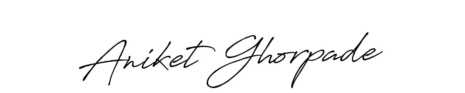 Aniket Ghorpade stylish signature style. Best Handwritten Sign (Antro_Vectra_Bolder) for my name. Handwritten Signature Collection Ideas for my name Aniket Ghorpade. Aniket Ghorpade signature style 7 images and pictures png