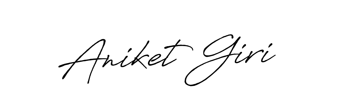 How to make Aniket Giri signature? Antro_Vectra_Bolder is a professional autograph style. Create handwritten signature for Aniket Giri name. Aniket Giri signature style 7 images and pictures png