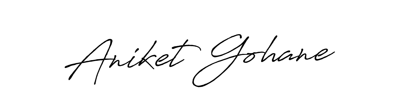 Use a signature maker to create a handwritten signature online. With this signature software, you can design (Antro_Vectra_Bolder) your own signature for name Aniket Gohane. Aniket Gohane signature style 7 images and pictures png