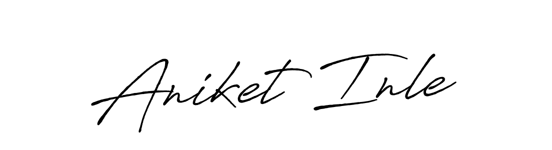 Also we have Aniket Inle name is the best signature style. Create professional handwritten signature collection using Antro_Vectra_Bolder autograph style. Aniket Inle signature style 7 images and pictures png