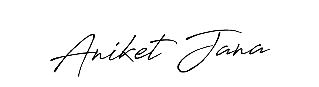 Make a beautiful signature design for name Aniket Jana. With this signature (Antro_Vectra_Bolder) style, you can create a handwritten signature for free. Aniket Jana signature style 7 images and pictures png