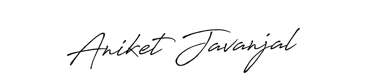 Also we have Aniket Javanjal name is the best signature style. Create professional handwritten signature collection using Antro_Vectra_Bolder autograph style. Aniket Javanjal signature style 7 images and pictures png