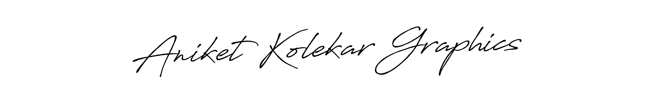 Also we have Aniket Kolekar Graphics name is the best signature style. Create professional handwritten signature collection using Antro_Vectra_Bolder autograph style. Aniket Kolekar Graphics signature style 7 images and pictures png