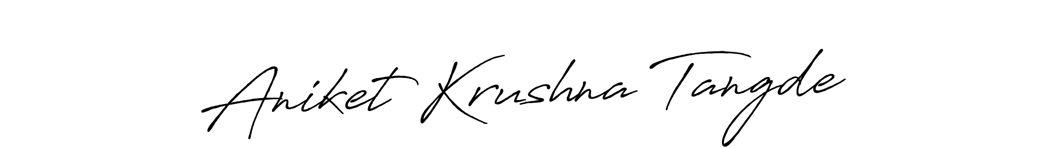How to make Aniket Krushna Tangde signature? Antro_Vectra_Bolder is a professional autograph style. Create handwritten signature for Aniket Krushna Tangde name. Aniket Krushna Tangde signature style 7 images and pictures png