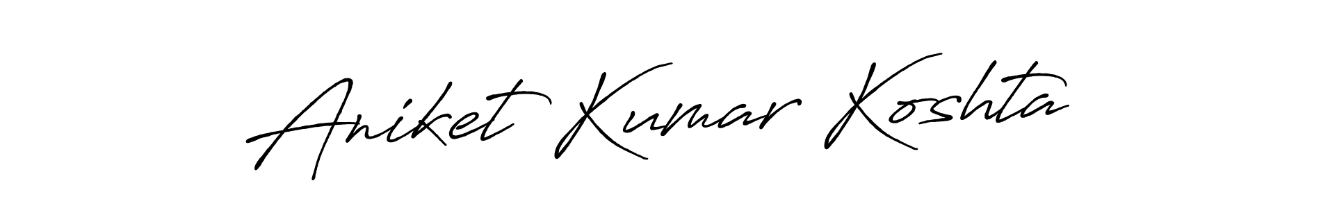 You can use this online signature creator to create a handwritten signature for the name Aniket Kumar Koshta. This is the best online autograph maker. Aniket Kumar Koshta signature style 7 images and pictures png