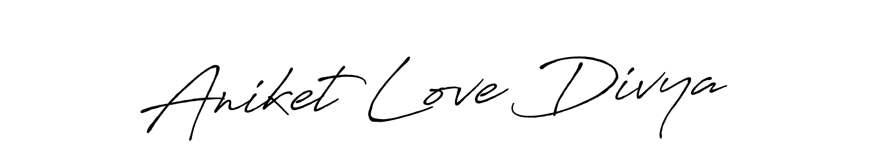 Make a beautiful signature design for name Aniket Love Divya. Use this online signature maker to create a handwritten signature for free. Aniket Love Divya signature style 7 images and pictures png