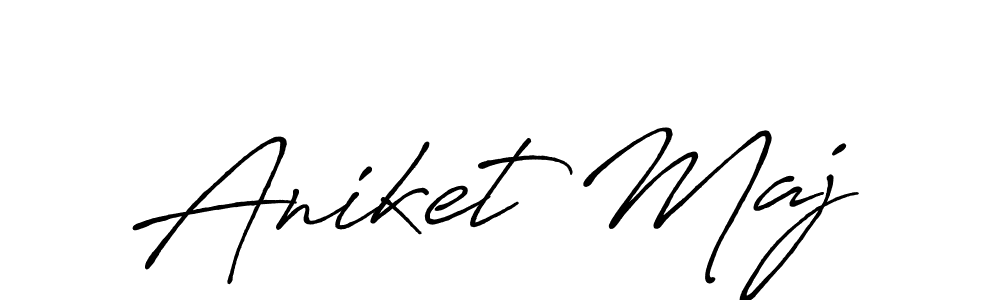 Make a beautiful signature design for name Aniket Maj. With this signature (Antro_Vectra_Bolder) style, you can create a handwritten signature for free. Aniket Maj signature style 7 images and pictures png