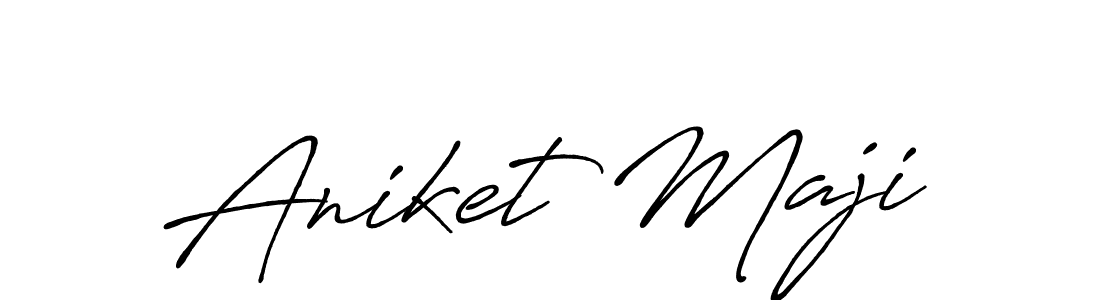 The best way (Antro_Vectra_Bolder) to make a short signature is to pick only two or three words in your name. The name Aniket Maji include a total of six letters. For converting this name. Aniket Maji signature style 7 images and pictures png