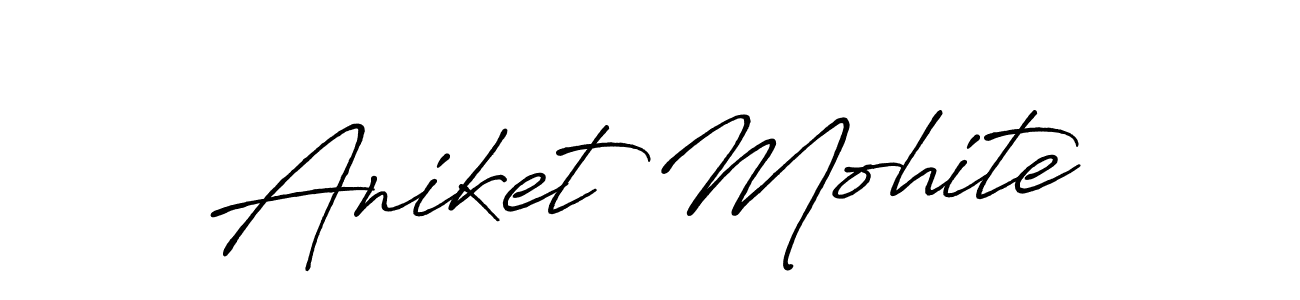 It looks lik you need a new signature style for name Aniket Mohite. Design unique handwritten (Antro_Vectra_Bolder) signature with our free signature maker in just a few clicks. Aniket Mohite signature style 7 images and pictures png