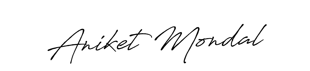 Also we have Aniket Mondal name is the best signature style. Create professional handwritten signature collection using Antro_Vectra_Bolder autograph style. Aniket Mondal signature style 7 images and pictures png