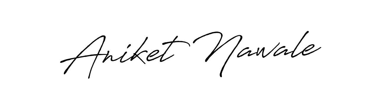 The best way (Antro_Vectra_Bolder) to make a short signature is to pick only two or three words in your name. The name Aniket Nawale include a total of six letters. For converting this name. Aniket Nawale signature style 7 images and pictures png