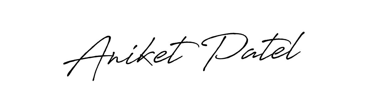 How to make Aniket Patel signature? Antro_Vectra_Bolder is a professional autograph style. Create handwritten signature for Aniket Patel name. Aniket Patel signature style 7 images and pictures png