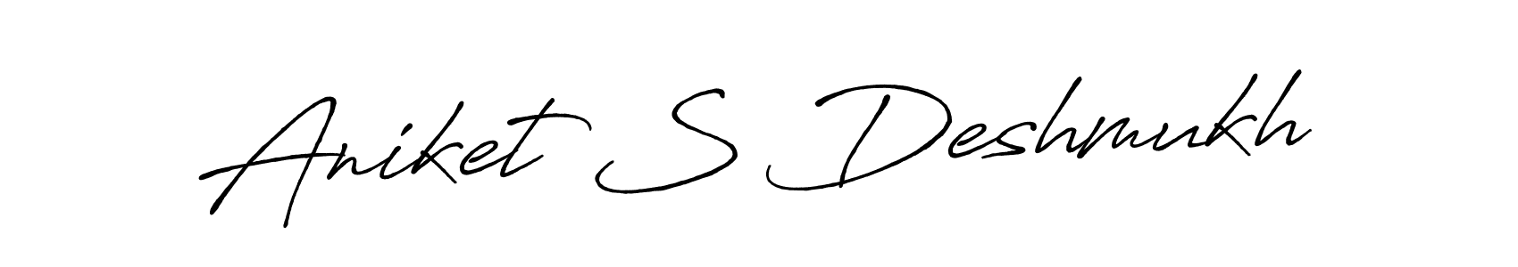 Aniket S Deshmukh stylish signature style. Best Handwritten Sign (Antro_Vectra_Bolder) for my name. Handwritten Signature Collection Ideas for my name Aniket S Deshmukh. Aniket S Deshmukh signature style 7 images and pictures png