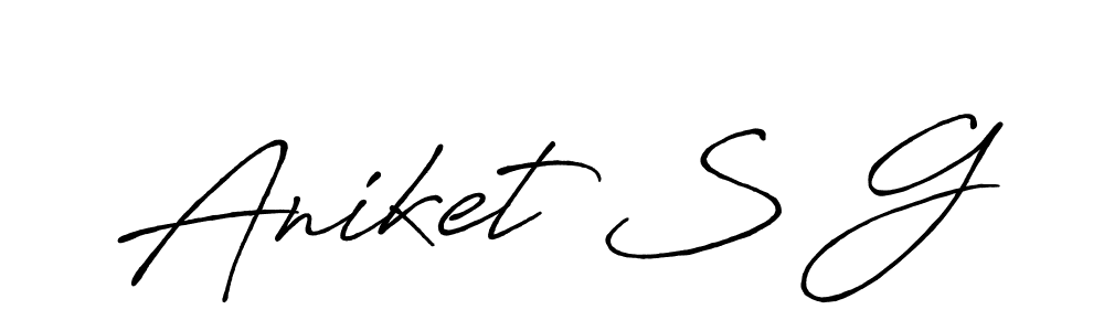How to make Aniket S G signature? Antro_Vectra_Bolder is a professional autograph style. Create handwritten signature for Aniket S G name. Aniket S G signature style 7 images and pictures png