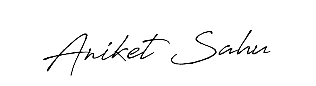 if you are searching for the best signature style for your name Aniket Sahu. so please give up your signature search. here we have designed multiple signature styles  using Antro_Vectra_Bolder. Aniket Sahu signature style 7 images and pictures png