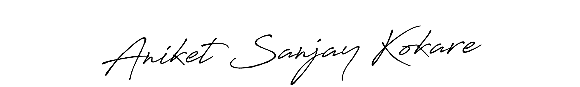 Use a signature maker to create a handwritten signature online. With this signature software, you can design (Antro_Vectra_Bolder) your own signature for name Aniket Sanjay Kokare. Aniket Sanjay Kokare signature style 7 images and pictures png