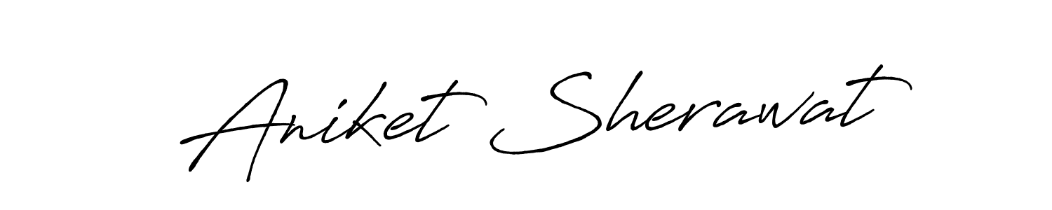 Aniket Sherawat stylish signature style. Best Handwritten Sign (Antro_Vectra_Bolder) for my name. Handwritten Signature Collection Ideas for my name Aniket Sherawat. Aniket Sherawat signature style 7 images and pictures png