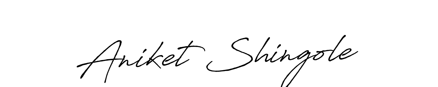 You should practise on your own different ways (Antro_Vectra_Bolder) to write your name (Aniket Shingole) in signature. don't let someone else do it for you. Aniket Shingole signature style 7 images and pictures png