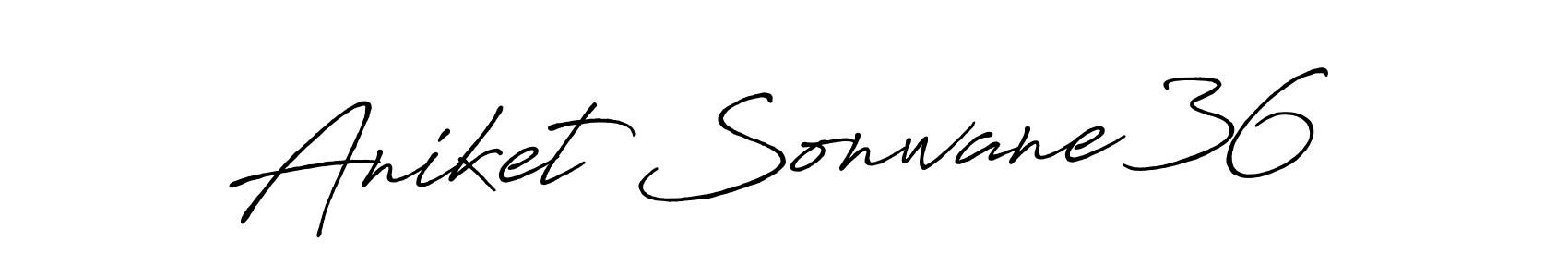 Aniket Sonwane 36 stylish signature style. Best Handwritten Sign (Antro_Vectra_Bolder) for my name. Handwritten Signature Collection Ideas for my name Aniket Sonwane 36. Aniket Sonwane 36 signature style 7 images and pictures png