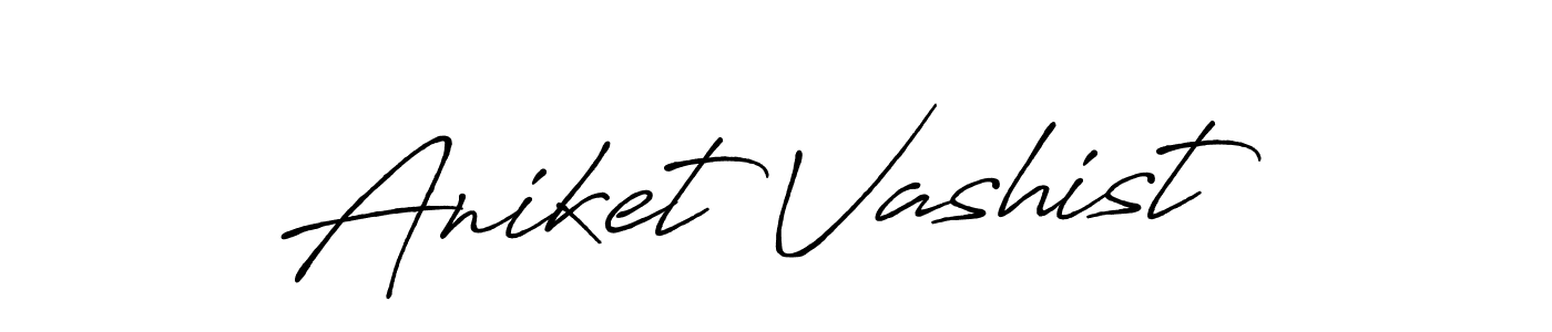 How to make Aniket Vashist signature? Antro_Vectra_Bolder is a professional autograph style. Create handwritten signature for Aniket Vashist name. Aniket Vashist signature style 7 images and pictures png