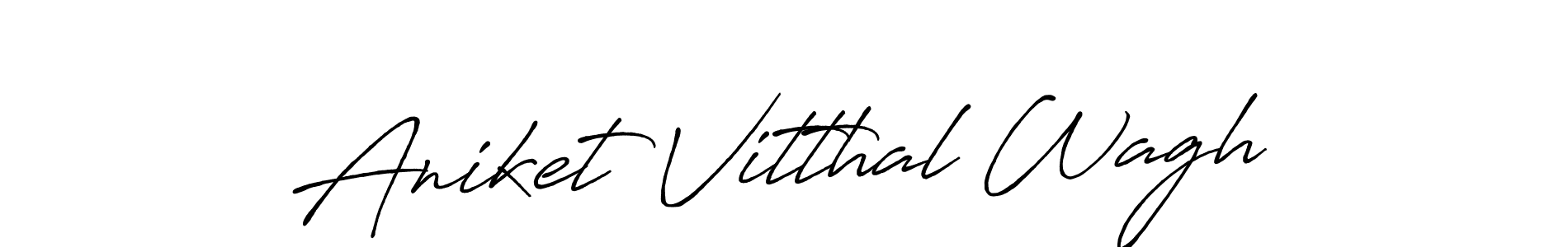 The best way (Antro_Vectra_Bolder) to make a short signature is to pick only two or three words in your name. The name Aniket Vitthal Wagh include a total of six letters. For converting this name. Aniket Vitthal Wagh signature style 7 images and pictures png