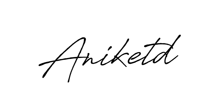 Use a signature maker to create a handwritten signature online. With this signature software, you can design (Antro_Vectra_Bolder) your own signature for name Aniketd. Aniketd signature style 7 images and pictures png