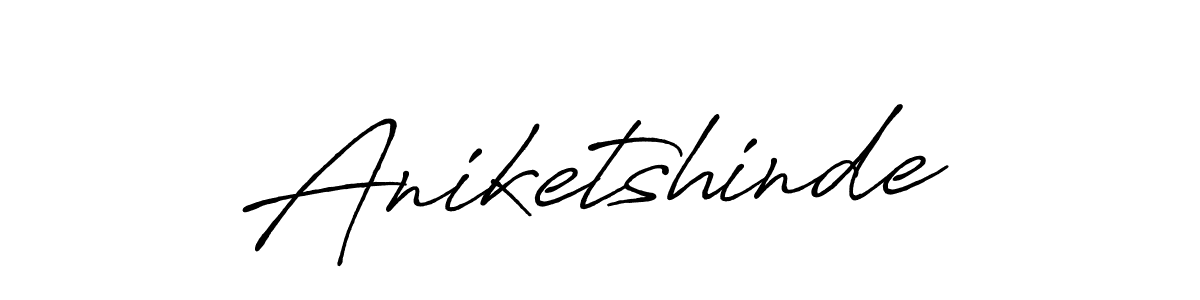 Also we have Aniketshinde name is the best signature style. Create professional handwritten signature collection using Antro_Vectra_Bolder autograph style. Aniketshinde signature style 7 images and pictures png