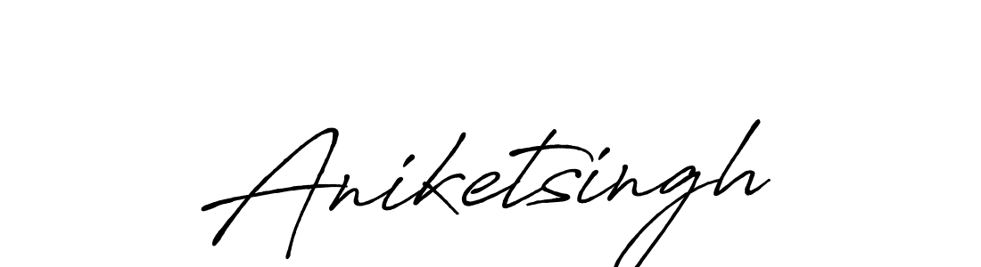 The best way (Antro_Vectra_Bolder) to make a short signature is to pick only two or three words in your name. The name Aniketsingh include a total of six letters. For converting this name. Aniketsingh signature style 7 images and pictures png