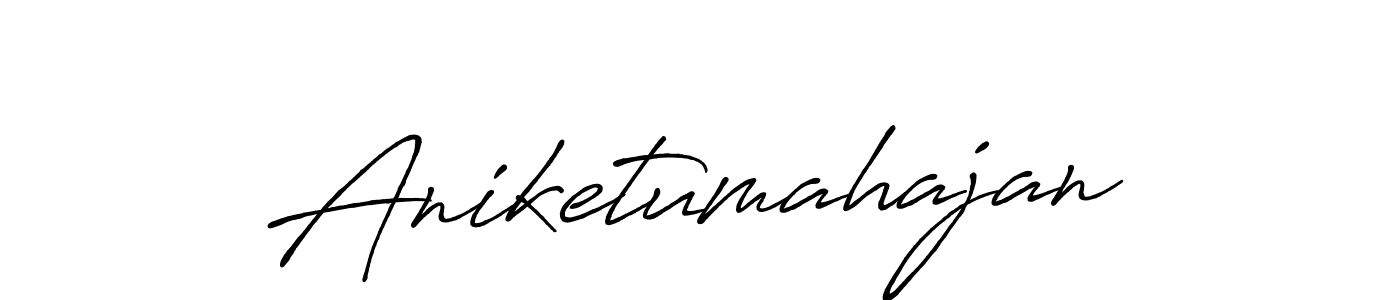 The best way (Antro_Vectra_Bolder) to make a short signature is to pick only two or three words in your name. The name Aniketumahajan include a total of six letters. For converting this name. Aniketumahajan signature style 7 images and pictures png