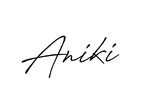 Use a signature maker to create a handwritten signature online. With this signature software, you can design (Antro_Vectra_Bolder) your own signature for name Aniki. Aniki signature style 7 images and pictures png