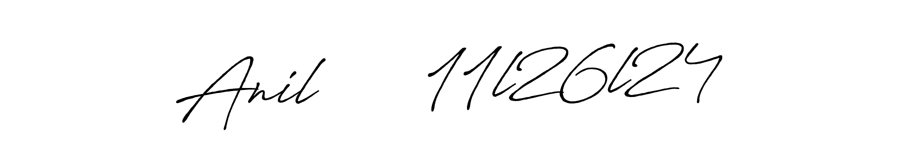 How to make Anil      11l26l24 name signature. Use Antro_Vectra_Bolder style for creating short signs online. This is the latest handwritten sign. Anil      11l26l24 signature style 7 images and pictures png