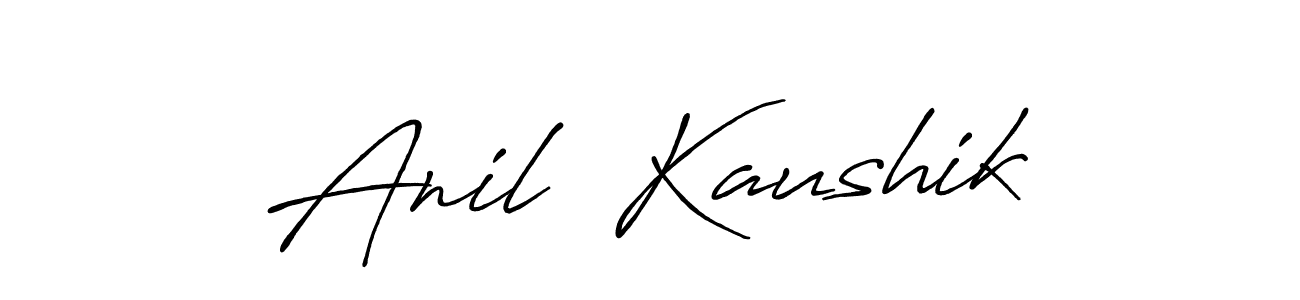 Use a signature maker to create a handwritten signature online. With this signature software, you can design (Antro_Vectra_Bolder) your own signature for name Anil  Kaushik. Anil  Kaushik signature style 7 images and pictures png