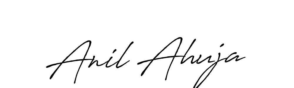 Anil Ahuja stylish signature style. Best Handwritten Sign (Antro_Vectra_Bolder) for my name. Handwritten Signature Collection Ideas for my name Anil Ahuja. Anil Ahuja signature style 7 images and pictures png