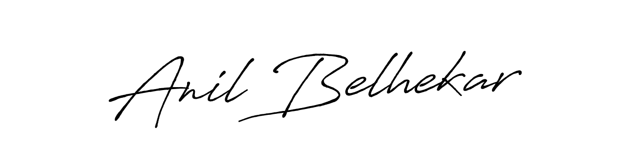 Use a signature maker to create a handwritten signature online. With this signature software, you can design (Antro_Vectra_Bolder) your own signature for name Anil Belhekar. Anil Belhekar signature style 7 images and pictures png