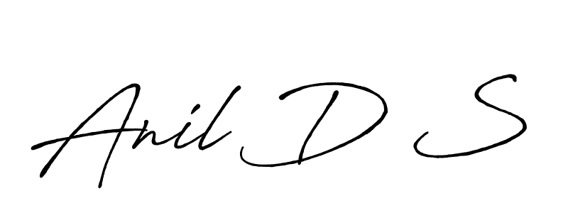 Make a beautiful signature design for name Anil D S. With this signature (Antro_Vectra_Bolder) style, you can create a handwritten signature for free. Anil D S signature style 7 images and pictures png