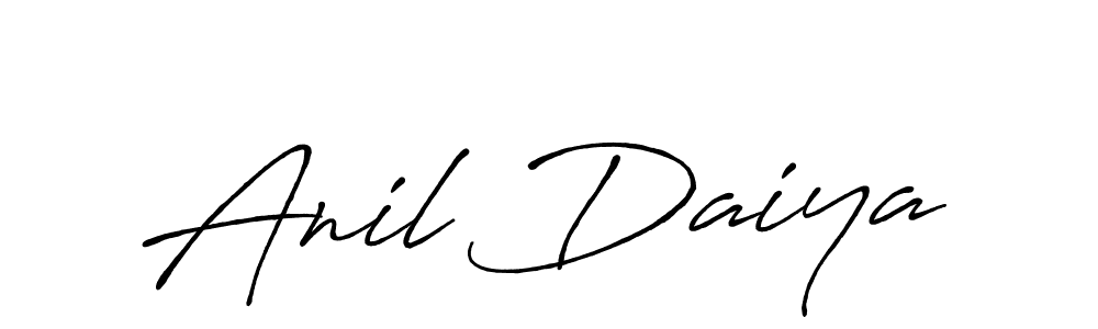Also You can easily find your signature by using the search form. We will create Anil Daiya name handwritten signature images for you free of cost using Antro_Vectra_Bolder sign style. Anil Daiya signature style 7 images and pictures png