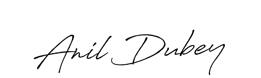 How to make Anil Dubey name signature. Use Antro_Vectra_Bolder style for creating short signs online. This is the latest handwritten sign. Anil Dubey signature style 7 images and pictures png