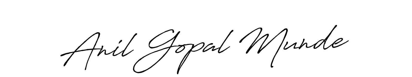 The best way (Antro_Vectra_Bolder) to make a short signature is to pick only two or three words in your name. The name Anil Gopal Munde include a total of six letters. For converting this name. Anil Gopal Munde signature style 7 images and pictures png