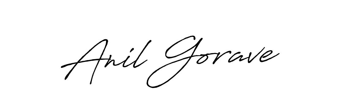 Make a beautiful signature design for name Anil Gorave. With this signature (Antro_Vectra_Bolder) style, you can create a handwritten signature for free. Anil Gorave signature style 7 images and pictures png