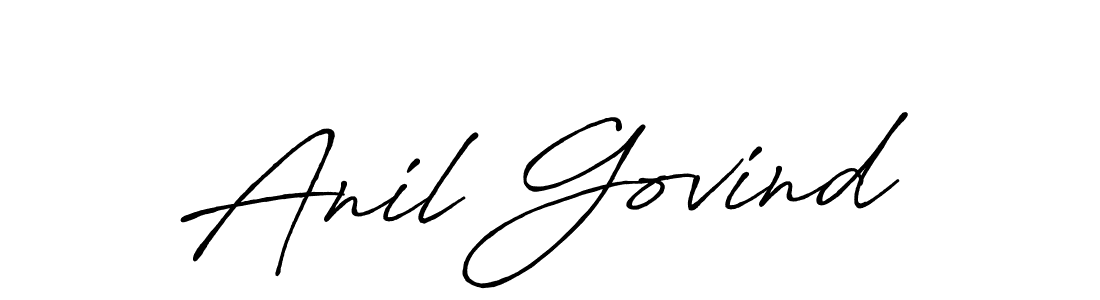 Anil Govind stylish signature style. Best Handwritten Sign (Antro_Vectra_Bolder) for my name. Handwritten Signature Collection Ideas for my name Anil Govind. Anil Govind signature style 7 images and pictures png