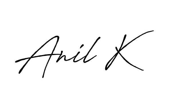 It looks lik you need a new signature style for name Anil K. Design unique handwritten (Antro_Vectra_Bolder) signature with our free signature maker in just a few clicks. Anil K signature style 7 images and pictures png